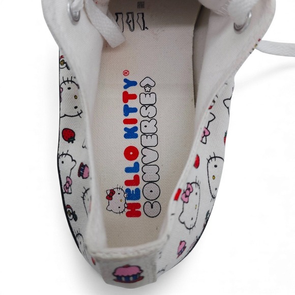 Converse Chuck Taylor All Star Low Top Hello Kitty White Sneakers Womens Size 10 - Picture 8 of 9